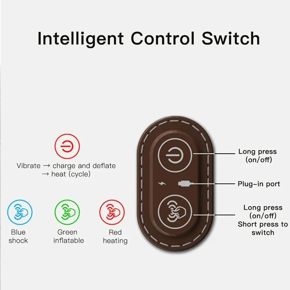 Electric Neck Massager, Heated Neck Pillow with Switch, Sleep and Neck Support, Spinal Care