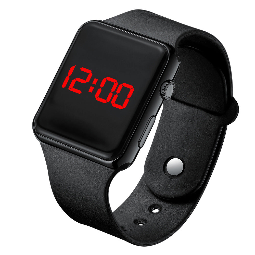 Montre Digitale LED Sport CK1500 — Bracelet Silicone, Cadran Rectangle, Unisexe