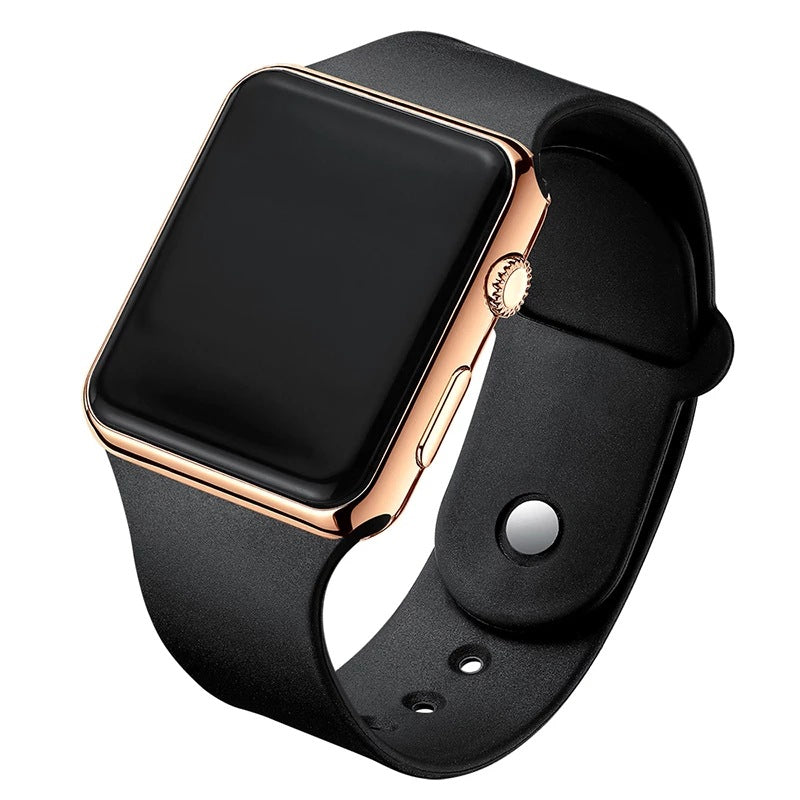 Montre Digitale LED Sport CK1500 — Bracelet Silicone, Cadran Rectangle, Unisexe