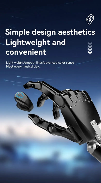 1 écouteur sans fil Bluetooth 5.4 avec micro, écouteur unique à clip d'oreille, étanche, écouteurs TWS pour le sport, casque Bluetooth Type-C