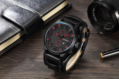 Istro REN-Montres à quartz de sport militaire pour hommes, horloges de luxe pour hommes, horloge de date, bracelet en cuir, date, heure, marque supérieure