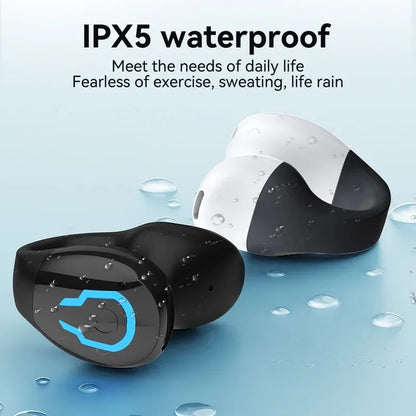 1 écouteur sans fil Bluetooth 5.4 avec micro, écouteur unique à clip d'oreille, étanche, écouteurs TWS pour le sport, casque Bluetooth Type-C