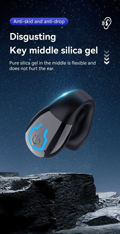 Écouteur Bluetooth 5.4 Sport — Clip-Oreille Étanche avec Micro