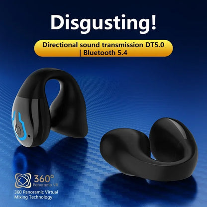 Écouteur Bluetooth 5.4 Sport — Clip-Oreille Étanche avec Micro