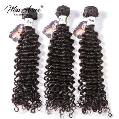 Paquets Cheveux Humains Remy Brésiliens Miss Anna — Vague Profonde 100% Naturels, 12-40 Pouces, Expédié depuis Chine ou USA | TechNova X