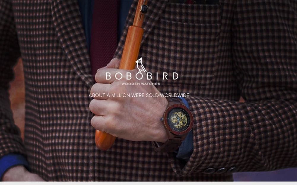 Montre Mécanique en Bois Homme BOBO BIRD — Squelette Lumineux, Étanche 3 ATM, Gravure Personnalisée, 6 Modèles | TechNova X