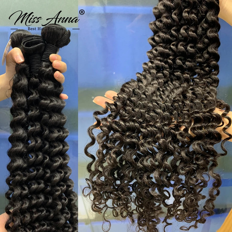 Paquets Cheveux Humains Remy Brésiliens Miss Anna — Vague Profonde 100% Naturels, 12-40 Pouces, Expédié depuis Chine ou USA | TechNova X