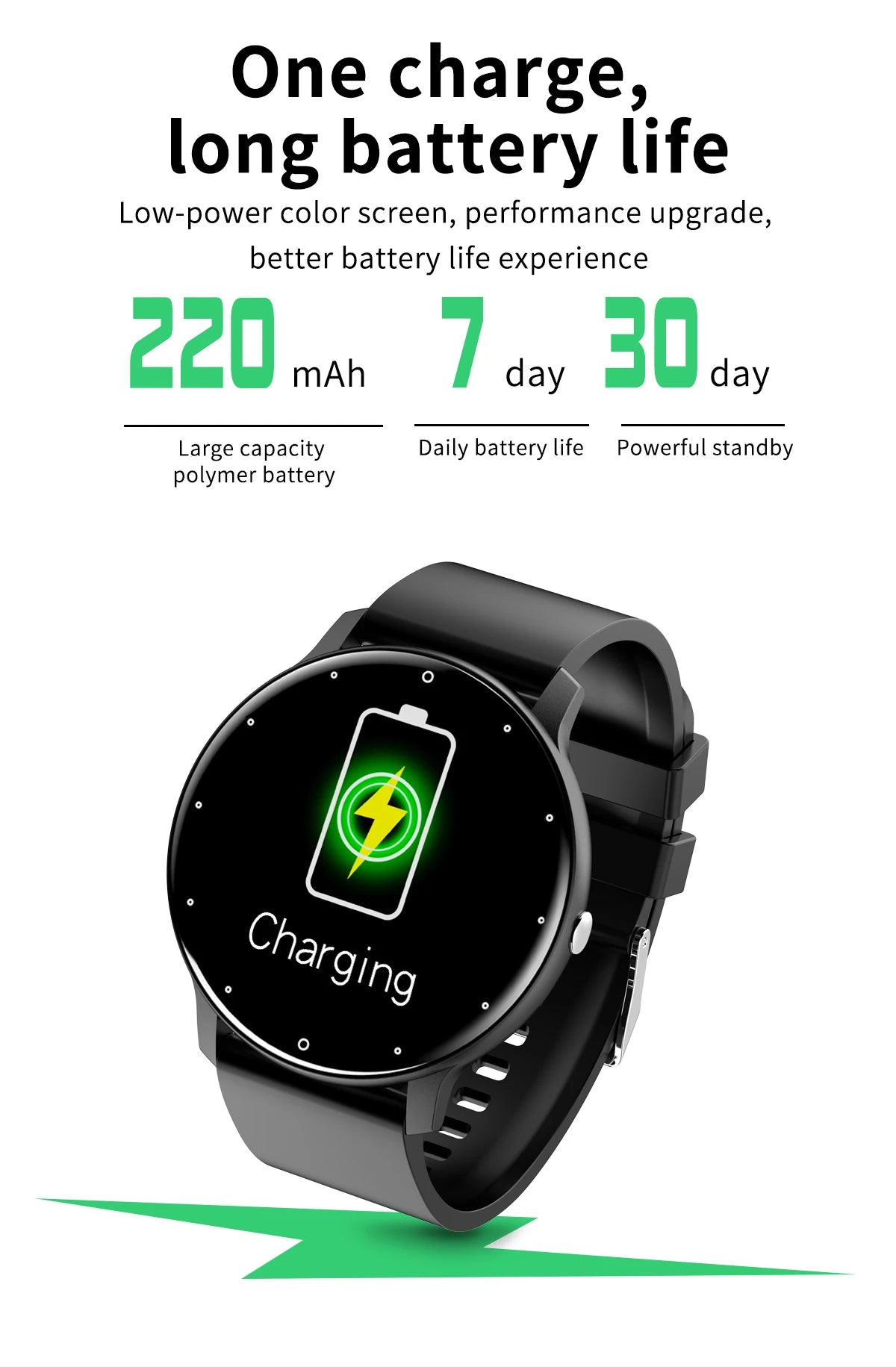 Smartwatch LIGE BW0223 2026 — Bluetooth 5.0, Suivi Santé 24h, IP67