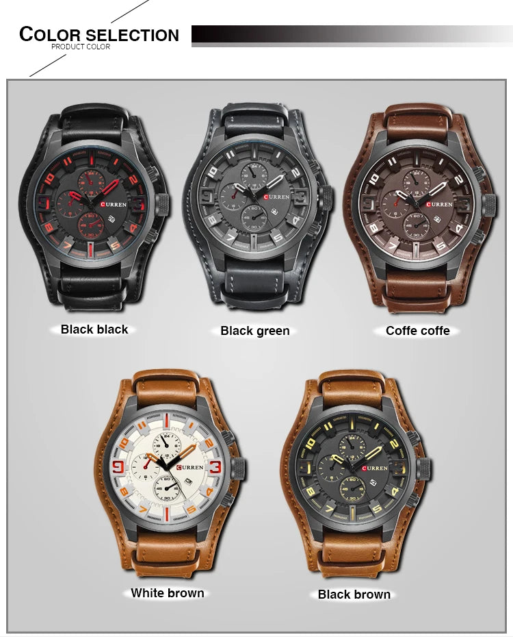 Istro REN-Montres à quartz de sport militaire pour hommes, horloges de luxe pour hommes, horloge de date, bracelet en cuir, date, heure, marque supérieure