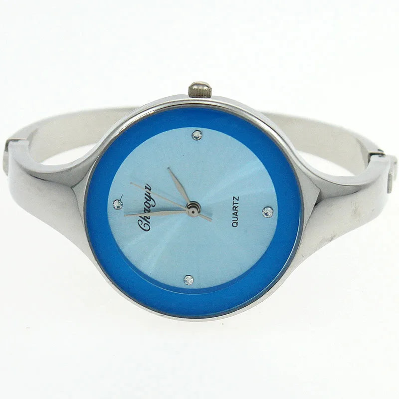 Montre Manchette Femme Quartz CYD D1 — Acier Inoxydable, Cadran Minimaliste 38mm, 10 Coloris