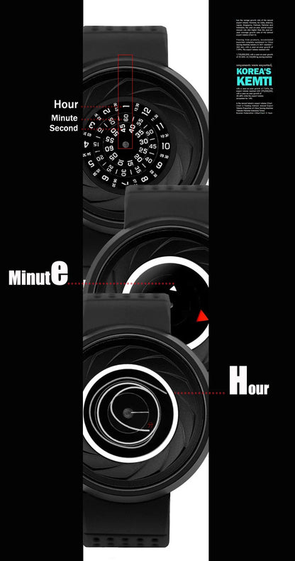 Montre Quartz Homme Enmex — Design Industriel Créatif, Cadran Motif Feu, Étanche 5 ATM (30 m), 3 Styles | TechNova X