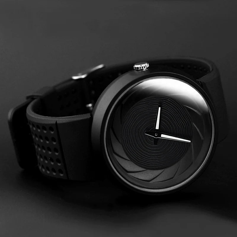 Montre Quartz Homme Enmex — Design Industriel Créatif, Cadran Motif Feu, Étanche 5 ATM (30 m), 3 Styles | TechNova X