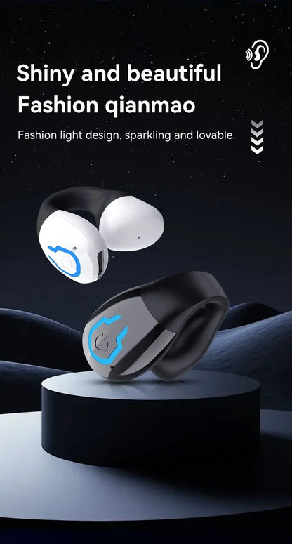 Écouteur Bluetooth 5.4 Sport — Clip-Oreille Étanche avec Micro