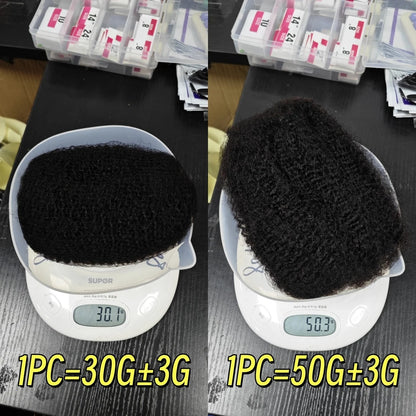 10-18Inch 4C Afro Kinky Double Drawn Bulk Human Extensions Machine Double Weft 30 50g/Pack Brazilian Remy Locs Micro Twist