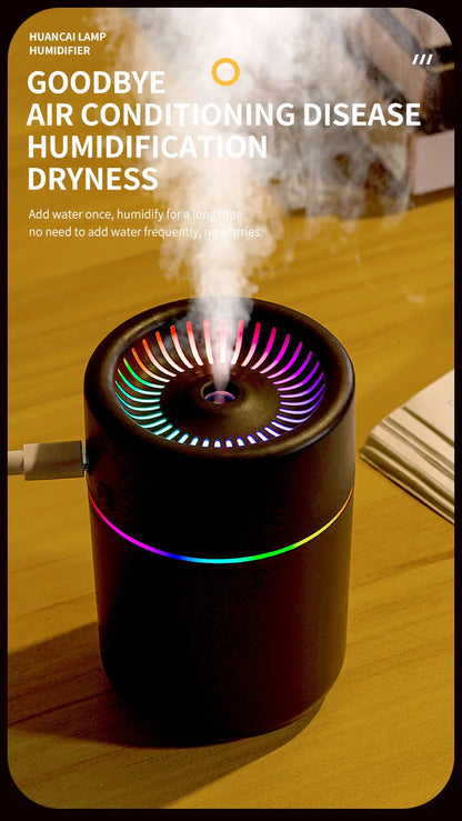 Humidificateur Brume Arc-en-ciel CL-01 — LED 7 Couleurs, 2 Modes (3H/6H) & Nano-Brume Silencieuse