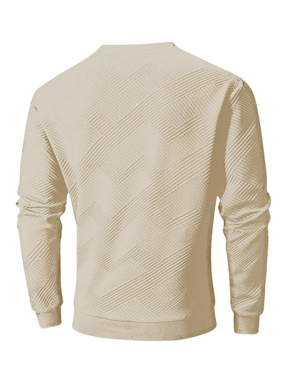 Sweat-shirt à col ras du cou pour homme, vêtement de sport chaud, basique, pour l'extérieur, décontracté, sans capuche, printemps-automne