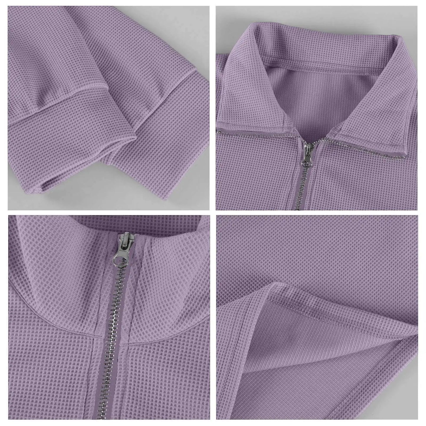 Sweat Col Polo Homme — Manches Longues, Fermeture Éclair, Coupe Ample | Automne-Hiver
