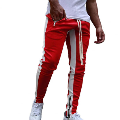 Viser de survêtement skinny pour hommes, pantalons de jogging à fermeture éclair latérale, survêtements Hip Hop Sportedly, pantalons de sport FJpouvez-vous ms, proximité Wstring