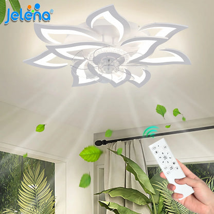 Ventilateur de Plafond Intelligent LED Jelena — 6 Vitesses, App & Télécommande, Mode Été/Hiver