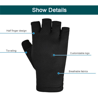 1 paire de gants de cyclisme d'été sans doigts Fitness pêche femmes hommes printemps gymnase respirant antidérapant Yoga élastique gants de vélo