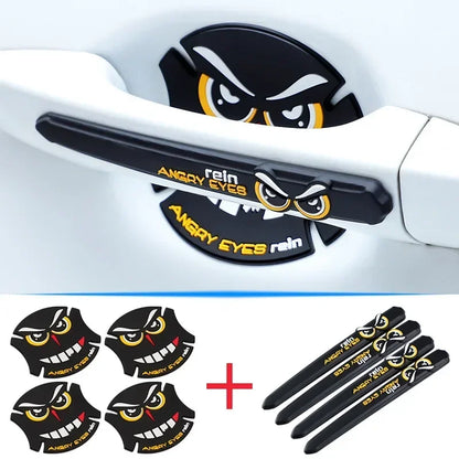 Autocollants de bol de porte de voiture, rétroviseur, sourcils de pluie, poignée de porte de voiture, autocollant réfléchissant, bande de protection universelle anti-rayures