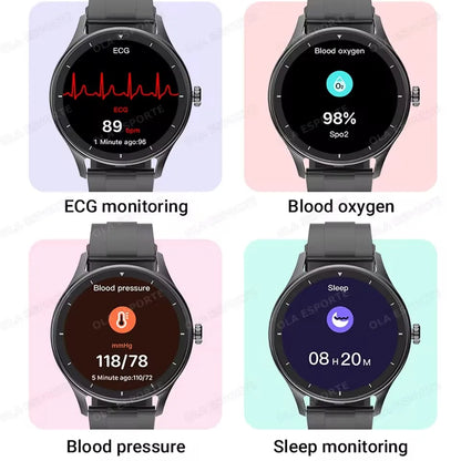 Montre Connectée Ola Esporte — OLED 1,44", BT 5.2, Suivi Santé Complet, Appels Bluetooth, Assistant Vocal, 5 Jours, 7 Styles | TechNova X