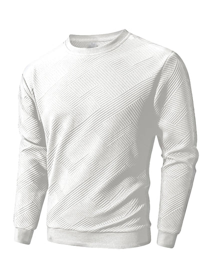 Sweat-shirt à col ras du cou pour homme, vêtement de sport chaud, basique, pour l'extérieur, décontracté, sans capuche, printemps-automne