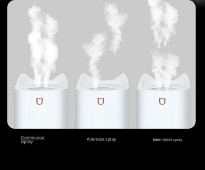 Humidificateur Double Buse 3000ml — Aromathérapie Ultrasonique, LED Ambiance & Multi-Vitesses