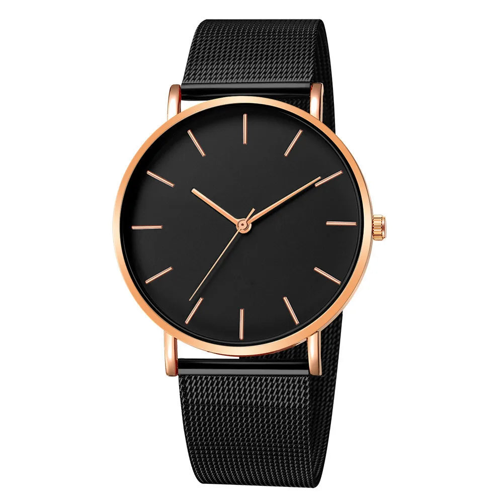 Montre Quartz Fashion TINUORA — Bracelet Acier Inox, Cadran 38mm, Style Luxe Casual, 17 Coloris