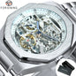 Montre Mécanique Automatique Homme FORSINING FS100 — Squelette Lumineux, Acier Inoxydable, Verre Hardlex, 6 Coloris | TechNova X