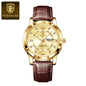 Montre Homme POEDAGAR 936L — Quartz, Bracelet Cuir, Lumineux, Date & Semaine