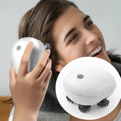 Electric Head Massager Muscle Scalp Relax Kneading Rechargeable Scalp Massager Vibration Head Massage Machine Gift