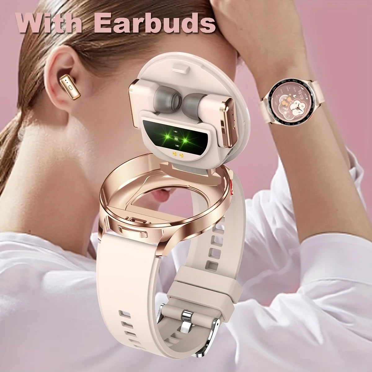 Smartwatch 2-en-1 DAORKOW T97 — Écouteurs TWS Intégrés, Écran 1,39" HD, Bluetooth 5.2, Étanche