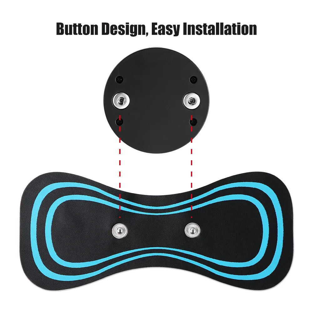 EMS Cervical Spine Massager, Mini Electric Low-Pulse TENS Neck Massager, Neck Back Body Muscle Stimulator, Arm Leg Relaxation Pads