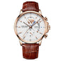 Montre Homme CHENXI B-576 — Chronographe Quartz, Bracelet Cuir, Aiguilles Lumineuses