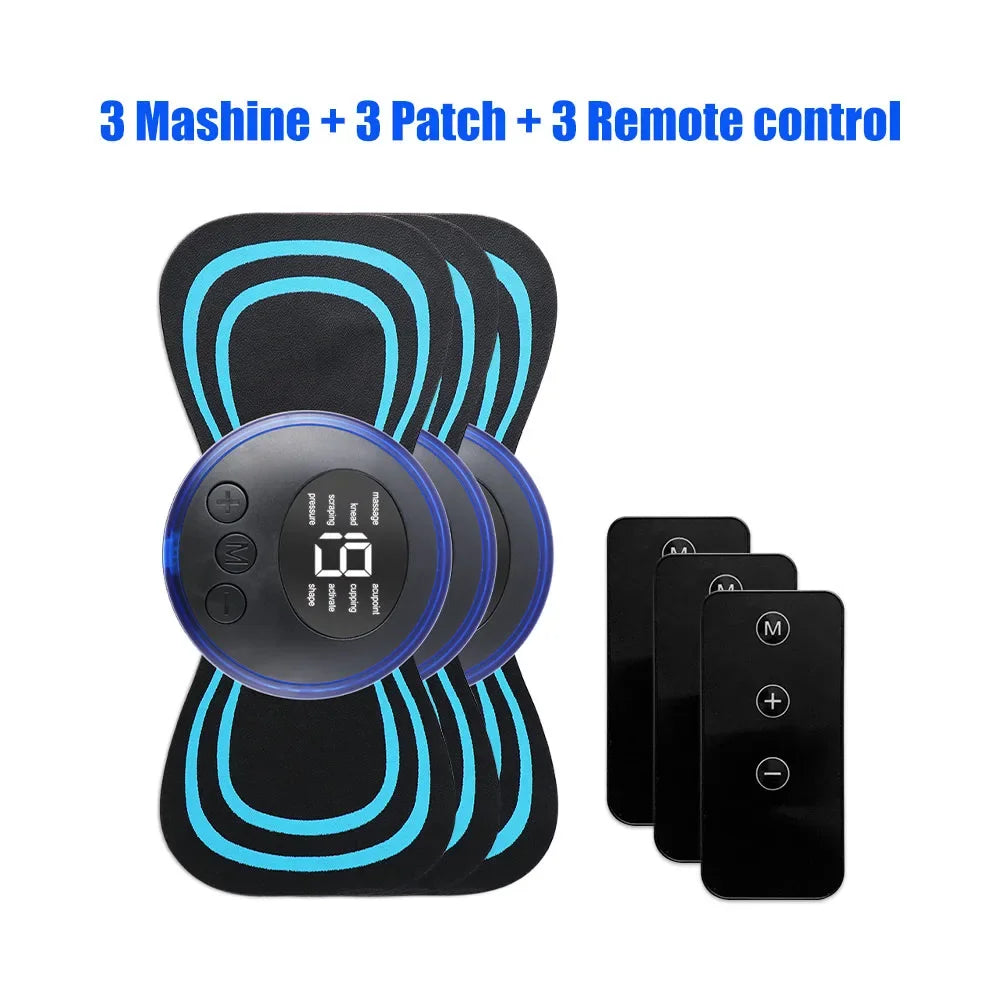 EMS Cervical Spine Massager, Mini Electric Low-Pulse TENS Neck Massager, Neck Back Body Muscle Stimulator, Arm Leg Relaxation Pads