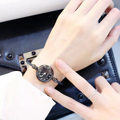 Montre Bracelet Jonc Femme Quartz YIKAZE — Acier Inoxydable, Style Rétro Luxe, 14 Coloris