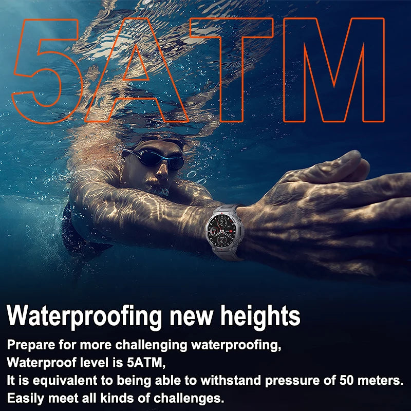 Montre Connectée Sport ZYKEXUAN T-Rex3 — AMOLED 1,43", Étanche 10 ATM, Boussole, Altimètre, 100+ Sports, 13 Coloris | TechNova X