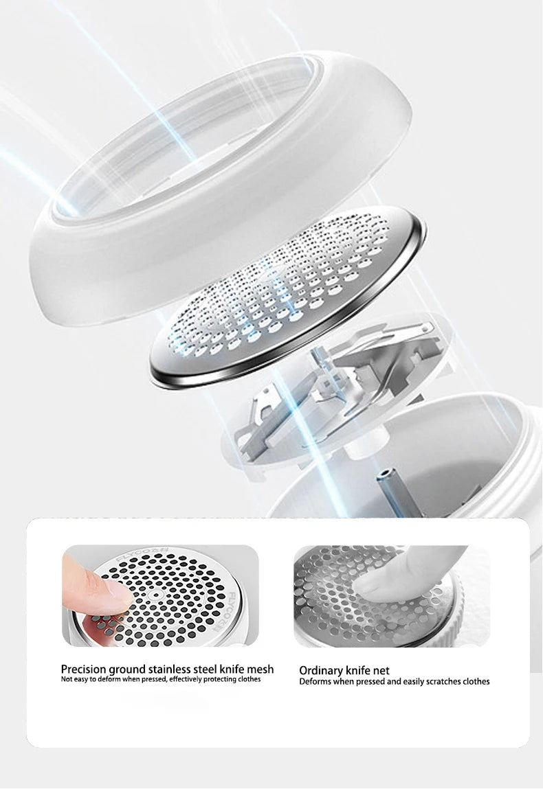 Rasoir Anti-Peluches Électrique Rechargeable — Affichage LED, 40 min d'Autonomie & Charge Rapide