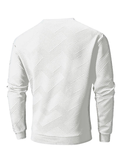 Sweat-shirt à col ras du cou pour homme, vêtement de sport chaud, basique, pour l'extérieur, décontracté, sans capuche, printemps-automne
