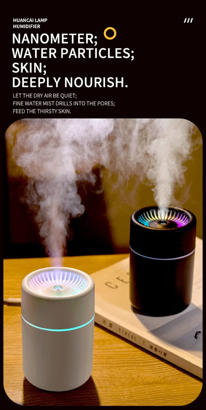 Humidificateur Brume Arc-en-ciel CL-01 — LED 7 Couleurs, 2 Modes (3H/6H) & Nano-Brume Silencieuse