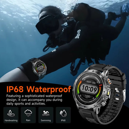 Militaire 1000mAh grande batterie montre intelligente numérique Bluetooth appel sport Smartwatch électronique montres pour homme Android 2026 nouveau