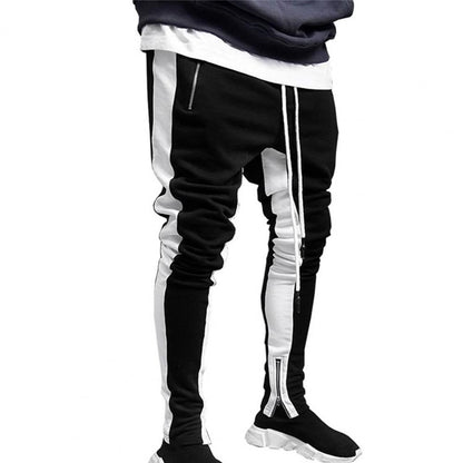 Viser de survêtement skinny pour hommes, pantalons de jogging à fermeture éclair latérale, survêtements Hip Hop Sportedly, pantalons de sport FJpouvez-vous ms, proximité Wstring
