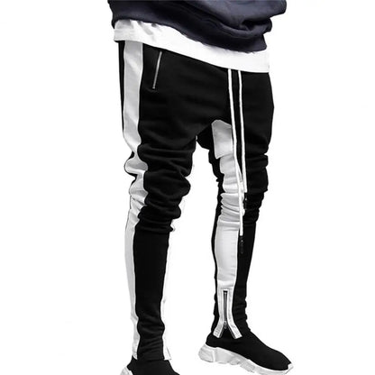 Pantalon de Survêtement Homme — Skinny | Taille Élastique & Cordon | Fermeture Éclair Latérale | Style Hip Hop | 5 Coloris | M–2XL
