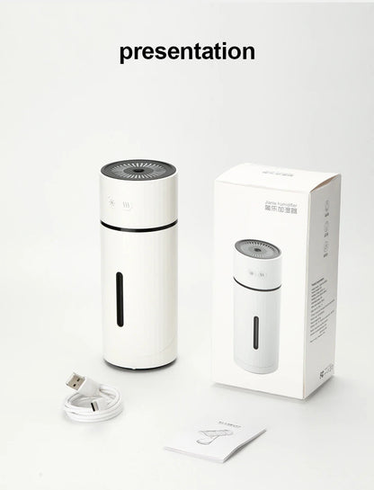 Humidificateur Diffuseur Sans Fil 260ml — Nano-Spray, Buse 90°, Veilleuse LED & Batterie 1000mAh