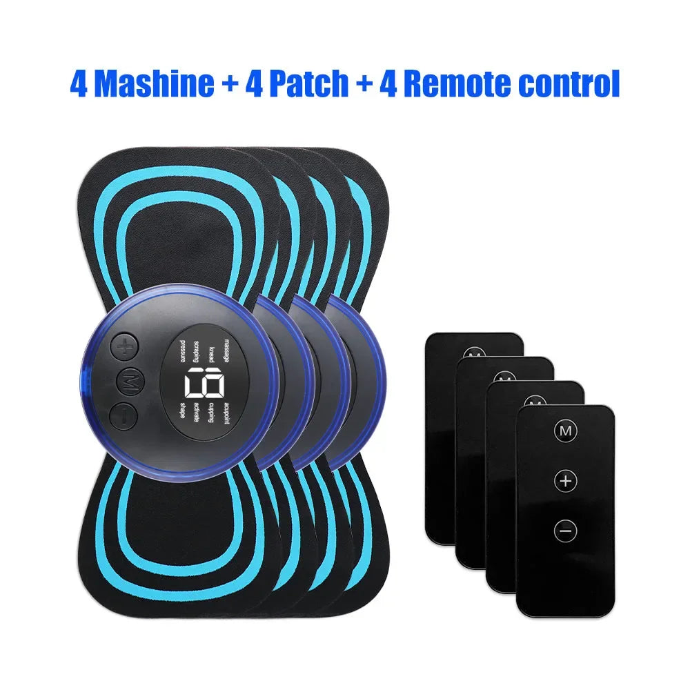 EMS Cervical Spine Massager, Mini Electric Low-Pulse TENS Neck Massager, Neck Back Body Muscle Stimulator, Arm Leg Relaxation Pads