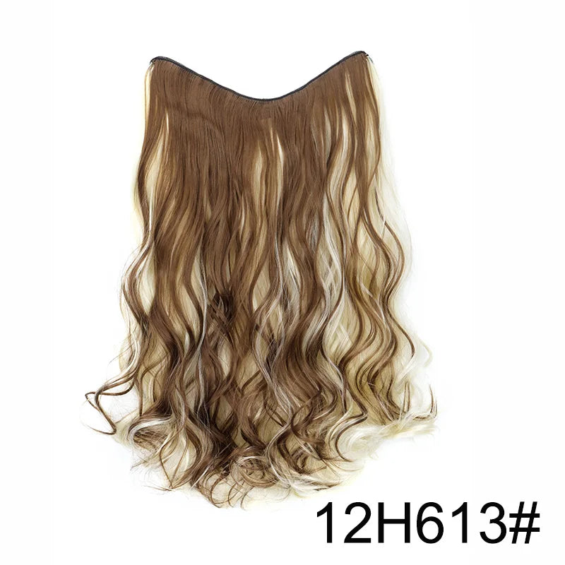 Extension Capillaire Synthétique Bouclée Forme V — 20 Pouces, 4 Clips, Fibre Haute Température, 7 Teintes | TechNova X