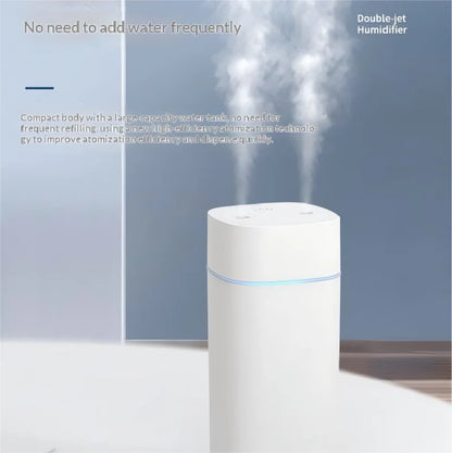 Mini Humidificateur Double Pulvérisation USB — Aromathérapie, Silencieux & Ultra-Compact