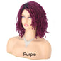Perruque Synthétique Tressée pour Femme, Cheveux Courts, Bob, Noir, Blond, Rouge, Dreadlock, Déesse, Faux auxLocs, Bouclée, Twist, 10 Pouces