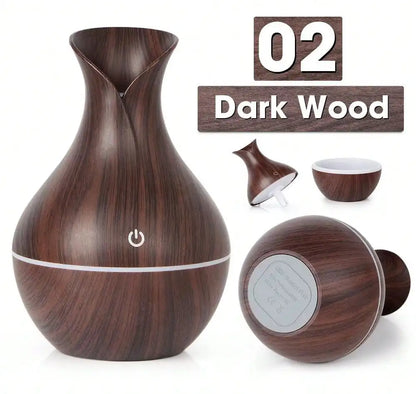 Humidificateur Diffuseur USB 200ml — Brume Fine, Huiles Essentielles & Veilleuse LED